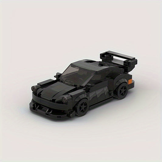 Klossbyggsats – Svart & Orange Night Racer (321 bitar)